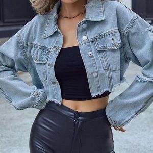 GARAGE Cropped Denim Jacket